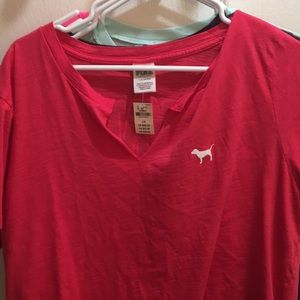 Pink campus tee from Victorias Secret Large